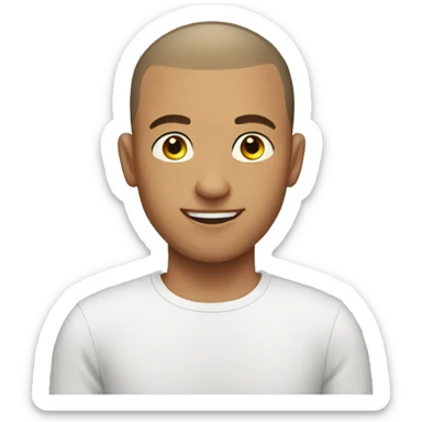 24 year old male with a buzzcut sticker