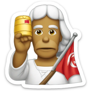 Homer with tunisian flag sticker
