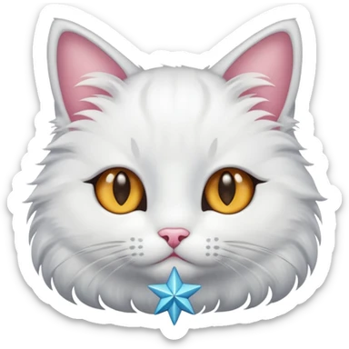 cat with star eyes sticker
