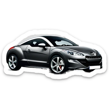 peugeot rcz in dark grey, with the registration plate MR08 FRZ sticker