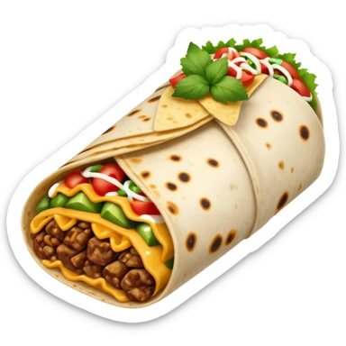 A juicy burrito sticker