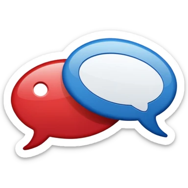 speech bubble with French flag colors sticker