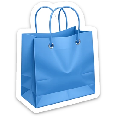 shopping bag blue sticker