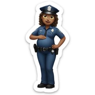 Police officer pregnant pregnant pregnant maternity photos realistic police sticker