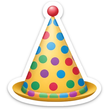 birthday hat polka dots sticker