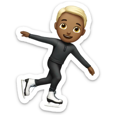 Mâle Figure skating sticker