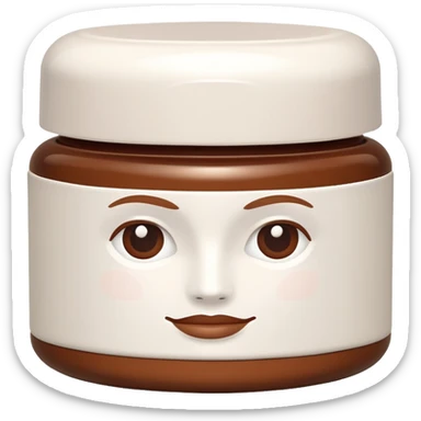 Facial care white and brown jars sticker