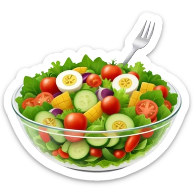 Healthy salad sticker