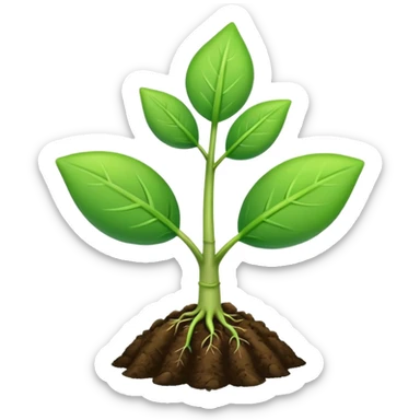plant sprout with an upward arrow sticker