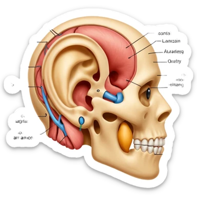 ear anatomy sticker