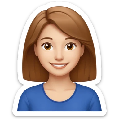 Feeling relaxed and happy at office for woman with a smile on face and with a calm attitude  sticker