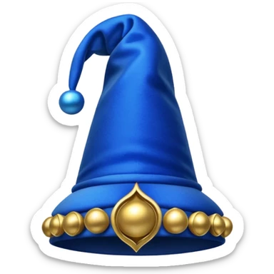 blue jester hat sticker