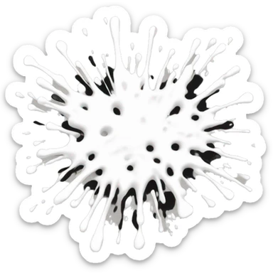 White splatter sticker