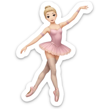 Ballet dancer in thigh highs sticker