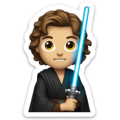 Anakin Skywalker with a lightsaber  sticker