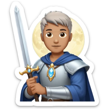 Man holding big souls moonlight sword sticker