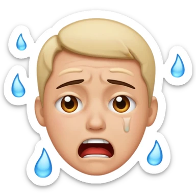 Mad and cursing and crying  sticker