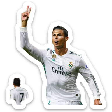 Cristiano Ronaldo celebrating a goal sticker