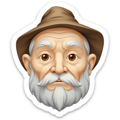 Sexy old wizard with a kissing face sticker