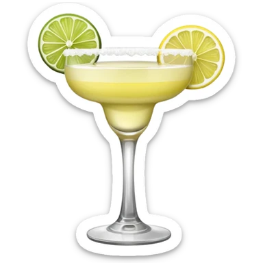 a classic margarita cocktail only one lemon  sticker