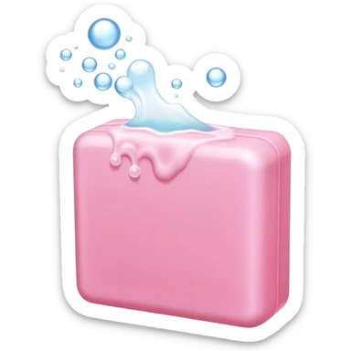 Pink soap sticker