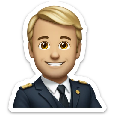 Emanuel macron heureux sticker