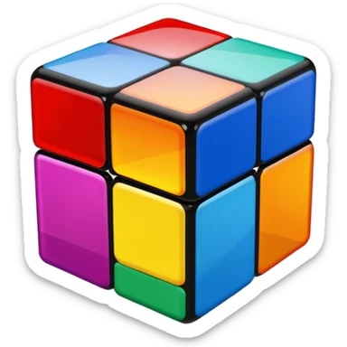 Rubix cube glass texture sticker