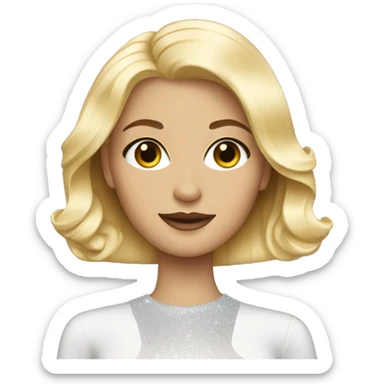 Pretty blonde girl with Hollywood glam  sticker