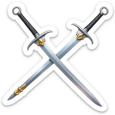 Sword with dual edge sticker