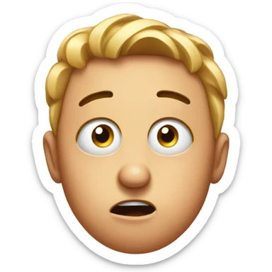 Very Shocked emoji with eyelashes sticker