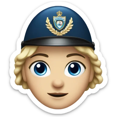 Carabiniere woman with blue eyes sticker