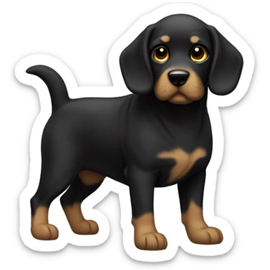 Remix this exact dog, just all black sticker