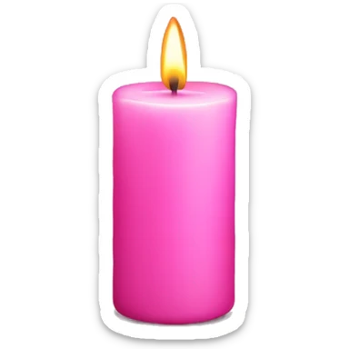 Pink candle  sticker
