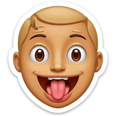 A person sticking their tounge out  sticker