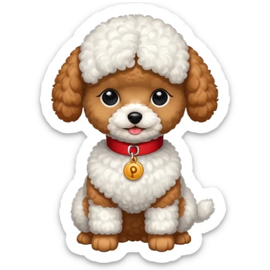 toy poodle with collar that says Penny sticker