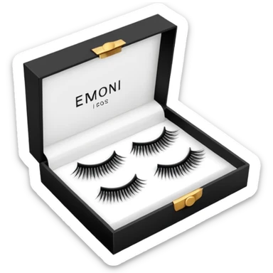 ioni false lashes in a box sticker