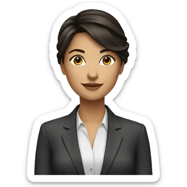 Business brunette girl sticker