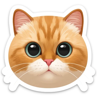 A Persian cat face sticker