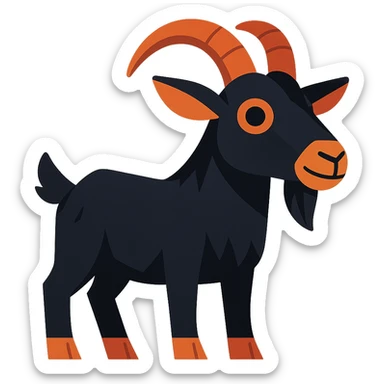black goat sticker