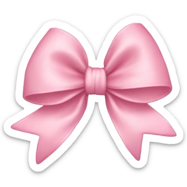 light pink bow  sticker