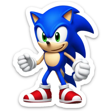 Sonic feliz sticker