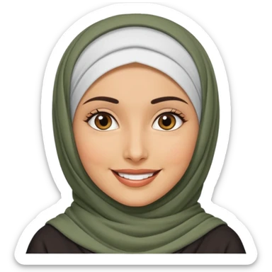 Tête jolie femme emoji arabe Réal sticker