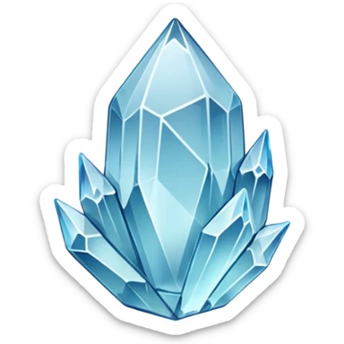 raw glass crystal sticker