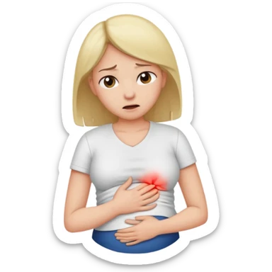 FEMME AVEC DOULEUR AU VENTRE sticker