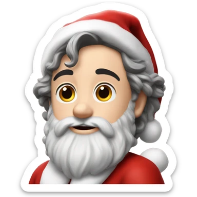 Timothée Chalamet as santa claus sticker
