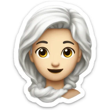 luna crescente piccola bianca girata a destra sticker