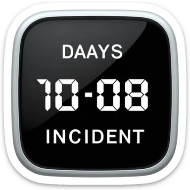 days since last incident sticker