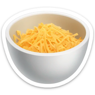 Bowl of shredded cheese sticker