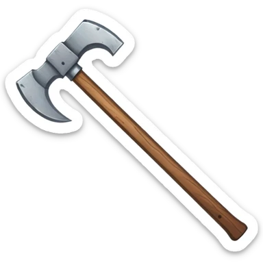 AXE IN THE STYLE OF THE MINECRAFT GAME sticker