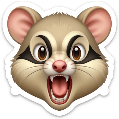 Opossum yelling  sticker